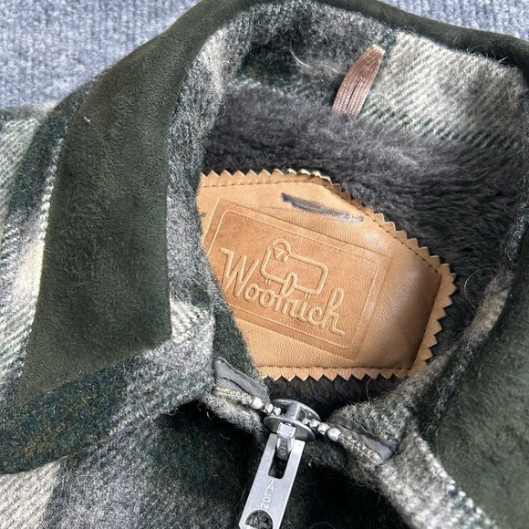 60s Woolrich Wool Sherpa Mackinaw Hunting Cruiser Jacket Plaid Medium - Picture 2 of 7
